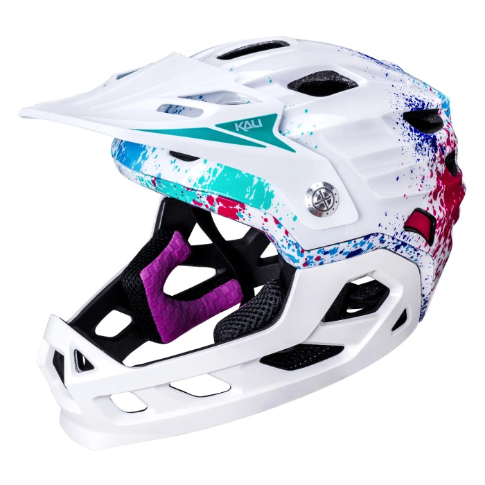 Kali Maya Child Full Face Helmet Splat - White/Multi