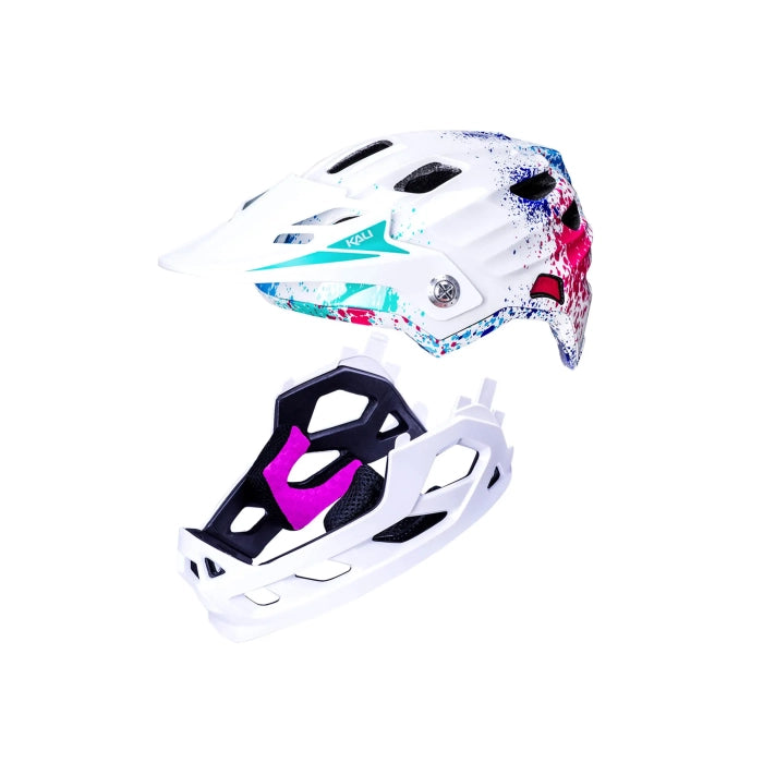 Kali Maya Child Full Face Helmet Splat - White/Multi